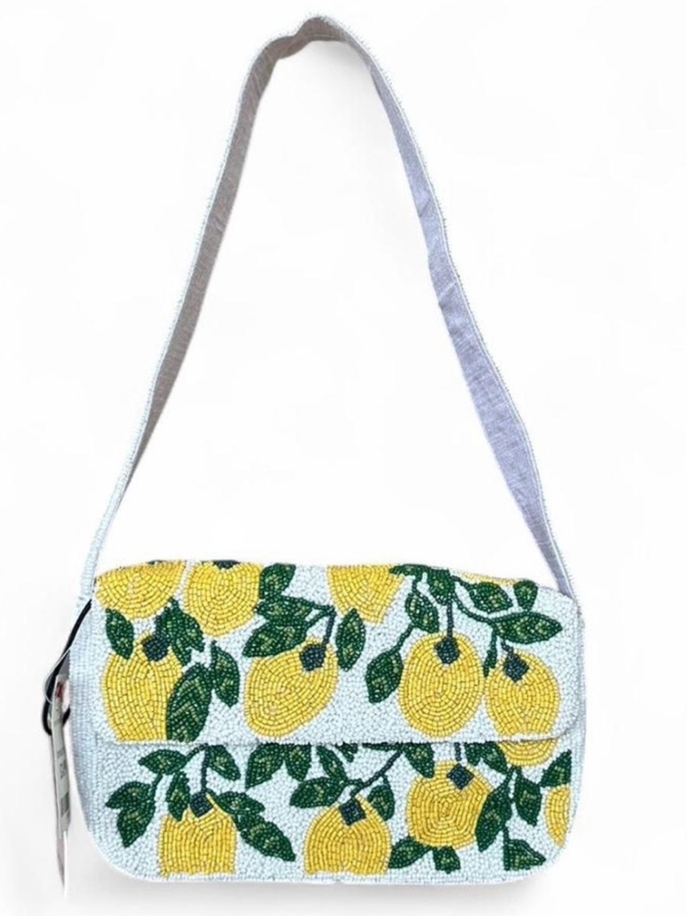 SINCERELY JULES LEMON BEADED SHOULDER BAG